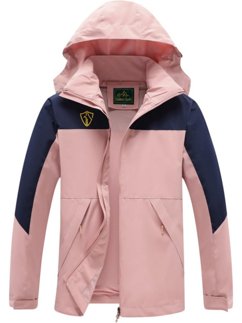 Lightweight Waterproof Rain Jacket for Women, Packable Windbreaker with Hood